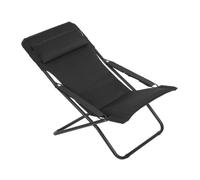 LAFUMA MOBILIER - Bain de Soleil Matelassé Pliant Multiposition TRANSABED -Toile AirComfort® Résistante -Chaise Longue Terrasse, Piscine et Jardin -3 Positions, Tout Confort, Fabriqué en France -ACIER