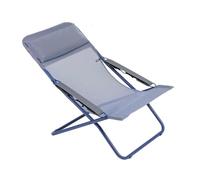 Lafuma MOBILIER - Chaise Longue - Bain De Soleil - Transat Jardin - Pliant - Transabed - Batyline® Iso - Bleu Indigo - Fabriqué en France - LFM5332_9940 - Garantie 5 Ans - L.93xl.67xH.88cm