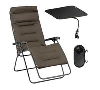 Lafuma Mobilier Ensemble Fauteuil Relax matelassé XL avec Ombrelle et Porte-Gobelet - RSX Clip XL