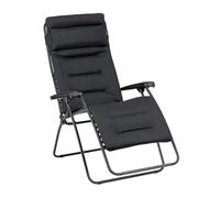 Lafuma MOBILIER - Fauteuil Matelassé Relax Zéro Gravité RSX Clip XL - Chaise Longue Multiposition Pliante Jardin et Intérieur - Toile AirComfort® Résistante - Tout Confort, France - Noir Acier