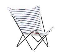 Lafuma MOBILIER - Fauteuil Papillon Grande Largeur - Pop Up XL - Airlon - Blanc Marin - Fabriqué en France - LFM2823_9924 - Garantie 5 Ans - L.83xl.91xH.87cm