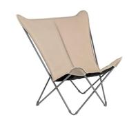 Lafuma MOBILIER - Fauteuil Papillon Matelassé Grande Largeur - Pop Up XL - Becomfort® - Beige Moka - Fabriqué en France - LFM5183_9935 - Garantie 5 Ans - L.83xl.91xH.87cm