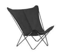 Lafuma MOBILIER - Fauteuil Papillon Matelassé Grande Largeur - Sphinx - Hedona - Gris Onyx - Fabriqué en France - LFM2770_8917 - Garantie 5 Ans - L.83xl.91xH.87cm