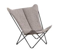 Lafuma MOBILIER - Fauteuil Papillon Matelassé Grande Largeur - Sphinx - Niksen - Gris Cendre - Fabriqué en France - LFM5396_A005 - Garantie 5 Ans - L.83xl.91xH.87cm