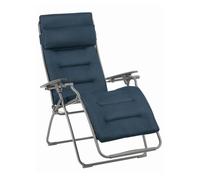 Lafuma MOBILIER - Fauteuil Relax Transat Jardin - Chaise Longue - Matelassé Zéro Gravité - Futura - Becomfort® - Bleu Encre - Fabriqué en France - LFM3130_8900 - Garantie 5 Ans - L.88xl.71xH.115cm