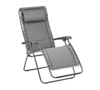 Lafuma MOBILIER - Fauteuil Relax Transat Jardin - Chaise Longue Matelassé Zéro Gravité - Rsx Clip - Lightcomfort® - Gris Ombre - Fabriqué en France - LFM2054_9929 - Garantie 5 Ans - L.87xl.67xH.115cm