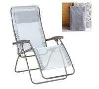 Lafuma MOBILIER - Fauteuil Relax Transat Jardin - Chaise Longue Zéro Gravité - Rsxa Clip + Housse - Batyline® Iso - Bleu Ciel - Fabriqué en France - LFM2028_9711 - Garantie 5 Ans - L.87xl.67xH.115cm