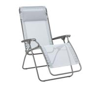 Lafuma MOBILIER - Fauteuil Relax Zéro Gravité R Clip - Chaise Longue Pliante Terrasse et Jardin - Toile Batyline Résistante - Transat Multiposition, Tout Confort, Fabriqué en France - Bleu Ciel