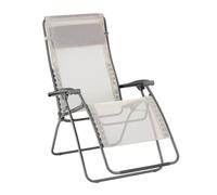 Lafuma MOBILIER - Fauteuil Relax Zéro Gravité RSXA Clip XL - Chaise Longue Pliante Terrasse et Jardin -Toile Batyline Résistante -Transat Multiposition, Tout Confort, Fabriqué en France -Beige SEIGLE