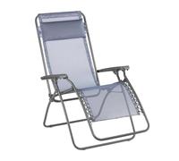 Lafuma MOBILIER - Fauteuil Relax Zéro Gravité RT 2 - Chaise Longue Pliante Terrasse et Jardin - Toile Batyline Résistante - Transat Multiposition, Tout Confort, Fabriqué en France - Bleu Ocean