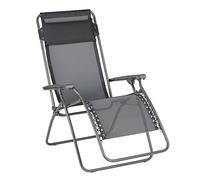 Lafuma MOBILIER - Fauteuil Relax Zéro Gravité RT 2 - Chaise Longue Pliante Terrasse et Jardin - Toile Batyline Résistante - Transat Multiposition, Tout Confort, Fabriqué en France - Gris Fonte