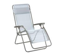 LAFUMA MOBILIER - Fauteuil Relax Zéro Gravité RT 2 - Chaise Longue Pliante Terrasse et Jardin - Toile Batyline Résistante - Transat Multiposition, Tout Confort, Fabriqué en France - Bleu CIEL