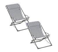 Lafuma MOBILIER - Lot De 2 Transats Jardin Oscillants - Transaswing - Airlon - Gris Rayure Terre - Fabriqué en France - BDL0062_A001 - Garantie 5 Ans - L.83xl.60xH.91cm