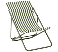 LAFUMA MOBILIER-Maxi transat colorblock rayure moss Lafuma coloris vert en polyester - 62 x 83 x 91 cm