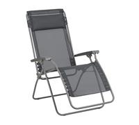 Lafuma Mobilier - R Clip PL AMZ - Fauteuil Relax Zéro Gravité - Chaise Longue Multiposition Pliante Terrasse et Jardin - Toile Batyline Résistante - Fabriqué en France - Fonte Dark Grey/Titane