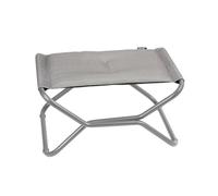 Lafuma MOBILIER - Repose-Jambes/Tabouret Matelassé Pliant - Next - Becomfort® - Gris Silver - Fabriqué en France - LFM2828_8901 - Garantie 5 Ans - L.51xl.66xH.35cm