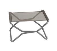 Lafuma MOBILIER - Repose-Jambes/Tabouret Pliant Next - Toile Batyline Résistante Anti-UV - pour Chaise Longue Terrasse, Jardin et Piscine - Tout Confort, Fabriqué en France - Marron Graphite