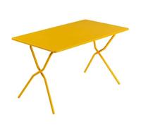 Lafuma MOBILIER - Table De Jardin Pliante 120 * 70 * 72cm - Balcony - Acier - Jaune Miel - Fabriqué en France - LFM5339_9987 - Garantie 5 Ans - L.70xl.120xH.72cm