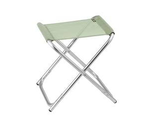 Lafuma MOBILIER - Tabouret Camping et Plage - Pliant Ultra-Léger - Alu Pl - Batyline® Iso - Vert Moss - Fabriqué en France - LFM1443_9927 - Garantie 5 Ans - L.38xl.41xH.48cm