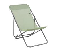 Lafuma MOBILIER - Transat Jardin Pliable - Chilienne Multi-Positions - Largeur 52cm - Transatube 2 - Batyline® Iso - Vert Moss - Fabriqué en France - LFM2764_8557 - Garantie 5 Ans - L.83xl.56xH.91cm