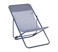 LAFUMA MOBILIER - Transat Jardin Pliable - Chilienne Multi-positions - Largeur 58cm - Maxi Transat - Batyline® Iso - Bleu Indigo - Fabriqué en FRANCE - LFM5170_9940 - Garantie 5 ans - L.83xl.62xH.91cm