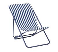 LAFUMA MOBILIER-Maxi transat colorblock rayure indigo Lafuma coloris bleu en polyester - 62 x83 x 91 cm