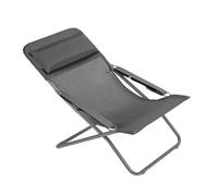 Lafuma Transabed Batyline® Duo Chaise longue de jardin pliante multi-positions (Gris Obsidian)
