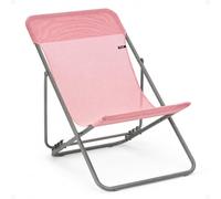 Lafuma - Transat Jardin Pliant Multi-Positions : Largeur 58 cm | Fabriqué en FRANCE - Garantie 5 ans - Rose - Largeur généreuse 58 cm, Résistant UV et pluie, séchage rapide, Pliage compact