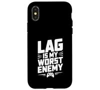 Lag is My Worst Enemy Gamer Humour Coque pour iPhone X/XS