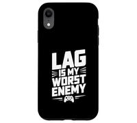 Lag is My Worst Enemy Gamer Humour Coque pour iPhone XR