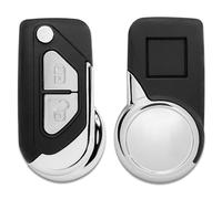 Lage Coque pour Clé Compatible avec Citroen DS3, DS4, C3, C4, C5 - Télécommande de Protection à 2 Boutons - Noir avec Lame