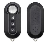 Lage Coque pour ompatible avec Fiat Grande Punto, Evo, Panda, 500, Bravo, Stilo, et Lancia Ypsilon, Delta, Musa - Coque de rechange en plastique noir avec lame et boutons