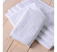 LAGEDOUDING 10pcs / lot 25 * 25cm Petit Visage Serviette essuie-Mains en Coton Blanc Hôtel Respirant débarbouillettes Hôtel Square Serviettes débarbouillettes
