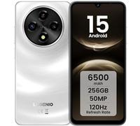LAGENIO A12 Pro Android 15 Smartphone Android 15, 24Go+256Go/TF-1To, 6.9" HD+ Écran, Batterie 6500mAh, Caméra AI 50MP, Telephone Portable 4G Dual SIM/Octa Core/Face ID/GPS/OTG, Blanc