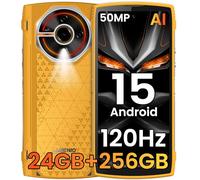 LAGENIO Panther2 Pro Smartphone Portable Incassable, 24GO+256GO/1To TF, Android 15 Téléphone Incassable, 50MP+2MP, 5150 mAh, 6.7" HD+ 120Hz Smartphone Incassable Étanche, GPS/OTG/3 Card Slot, Dune