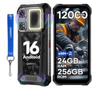 LAGENIO Rhino 1 Pro Telephone Incassable, Android 16 Téléphone de Chantier, 12000mAh/33W avec Lampe de Camping, 24Go+256Go/1To, Écran 6,9" HD+120Hz, 130dB Haut-Parleurs Stéréo Doubles, 4G/NFC/eSIM