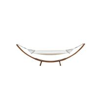 Hamac bois sur support Lagoa écru - 3,15 m - 1 personne - Toile poly-coton