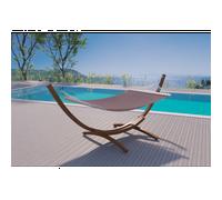 Lagoa hamac avec support 3,15 m en bois chocolat