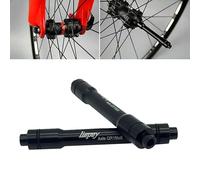 Lagomloot Adaptateur de moyeu d'essieu traversant de vélo de montagne, 15 mm à 9 mm, convertisseur de broche à dégagement rapide pour fourche avant, alliage d'aluminium noir