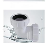 Lagomloot Adaptateur de tuyau en PVC 40 mm coudé à 90 degrés pour baignoire, évier, bac de douche, bonde de vidage, raccord blanc, accessoires de plomberie