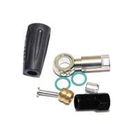 Lagomloot Adaptateur de tuyau hydraulique de vélo, insert de tête d'olive en alliage d'aluminium pour BH90 et tube OD de 5,0 mm, ensemble de connecteurs de tube d'huile de frein de vélo
