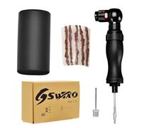 Lagomloot Buse de réparation de pneus de vélo, tête CNC en alliage d'aluminium pour Presta et valves américaines, outil de gonflage compact avec poignée en éponge douce