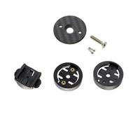 Lagomloot Capuchon supérieur de casque de vélo en fibre de carbone, 3,8 cm avec support de montage pour Garmin pour Bryton Cateye, noir