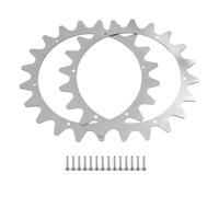 Lagomloot Clous antidérapants en acier inoxydable pour tondeuse à gazon robot Ecovacs Chèvre, roues de traction de 238 mm avec vis, ensemble de pièces de rechange argentées