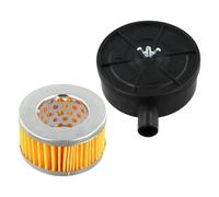 Lagomloot Compresseur d'air silencieux avec filtre à air de 20 mm pour pompes à piston, plastique noir et accessoires en papier