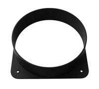 Lagomloot Connecteur à bride inférieure carrée pour ventilateur de boîte électrique, 150 mm en ABS pour tuyau dur et conduit flexible, noir