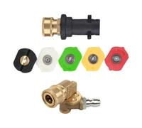 Lagomloot Coupleur pivotant pour nettoyeur haute pression 5000 PSI avec 5 buses pour adaptateurs , fixation de nettoyage de gouttière à dégagement rapide