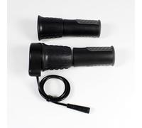 Lagomloot Demi-accélérateur pour vélo électrique à gauche, poignée rotative 76x pour kit de modification de moteur AC, poignée ABS noire avec câble de 500 mm