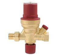 Lagomloot DN15 Vanne de réduction réglable 1,27 cm, réapprovisionnement automatique en eau avec filtre intégré et prévention du refoulement, régulateur de pression en cuivre robuste pour systèmes de