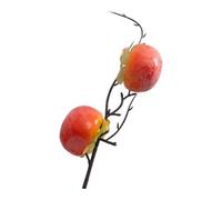 Lagomloot Fleur de kaki artificielle, 44 cm, plante artificielle en mousse orange pour décoration de maison, mariage, accessoire de photographie réaliste